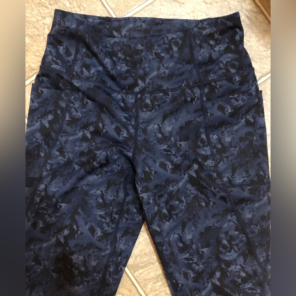 Blue Camouflage Leggings by LOLE
